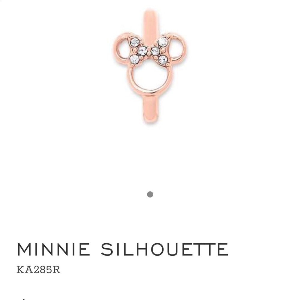Minnie Mouse silhouette charm w/rhinestone bow